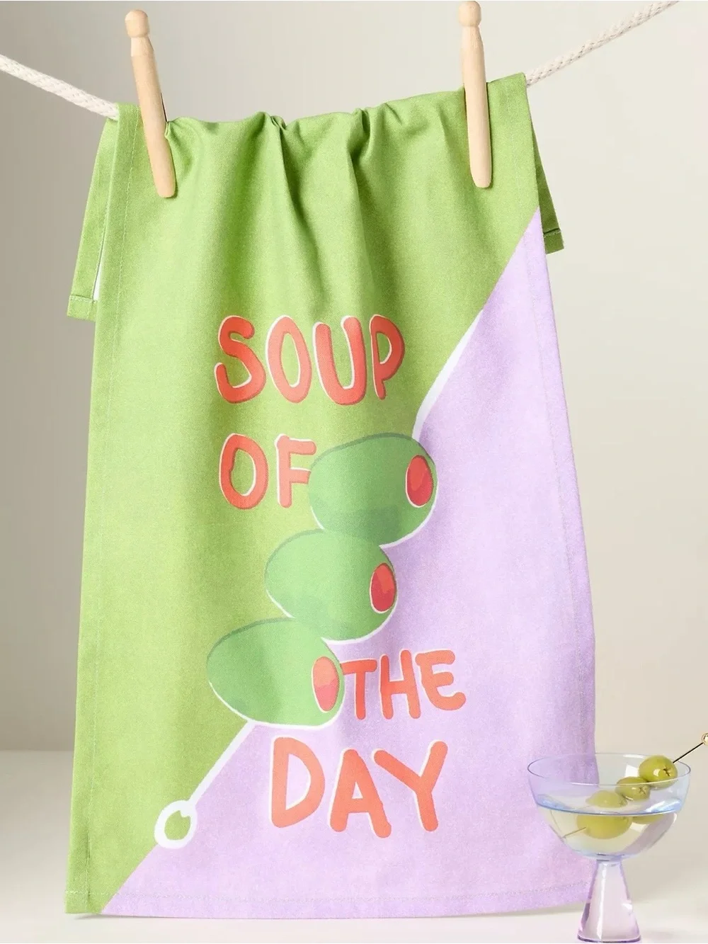 NWT Anthropologie Soup Of The Day Bar Dish Towel 24” X 12”